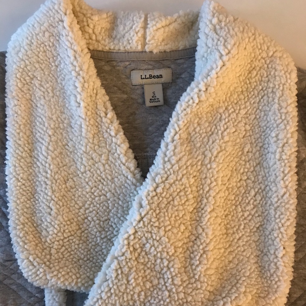 Like New LL Bean Jersey Open Front Jacket - Picture 3 of 8